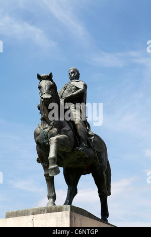 Monument to King Dom Joao VI the King of Portugal and Brazil in Foz do Douro, Porto, Portugal. Stock Photo