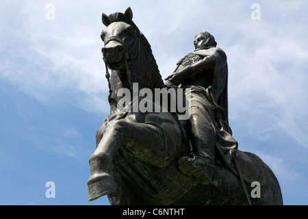 Statue of Dom Joao VI the King of Portugal and Brazil in Foz do Douro, Porto, Portugal. Stock Photo