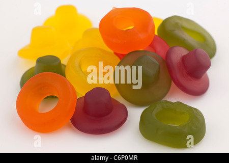 Pile of chewy kiddies gums sweets Stock Photo