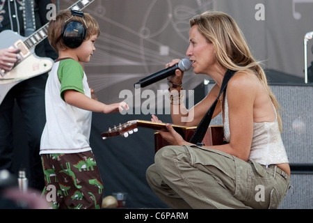 Sheryl Crow and her son Wyatt Steven Crow attend the Pixars Studios