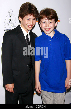 David Gabriel Lerner and Ethan Haberfield The 2nd Annual National High School Musical Theater Awards held at the Marquis Stock Photo