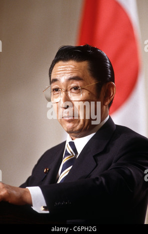 Japanese Prime Minister Ryutaro Hashimoto press conference with President Bill Clinton at the White House Stock Photo