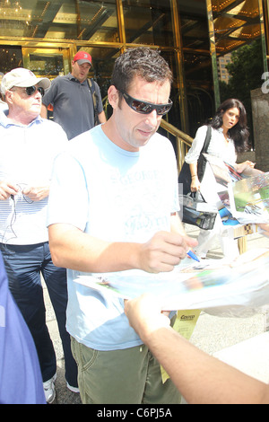 Adam Sandler leaving his hotel New York City, USA - 22.06.10 Stock Photo