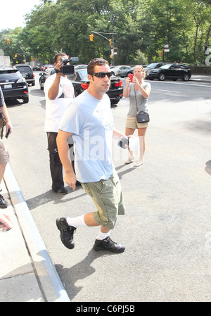 Adam Sandler leaving his hotel New York City, USA - 22.06.10 Stock Photo