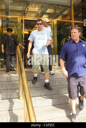 Adam Sandler leaving his hotel New York City, USA - 22.06.10 Stock Photo