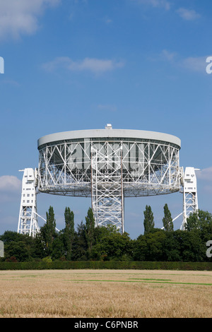 Jodrell Bank, radio telescope in Cheshire. Stock Photo