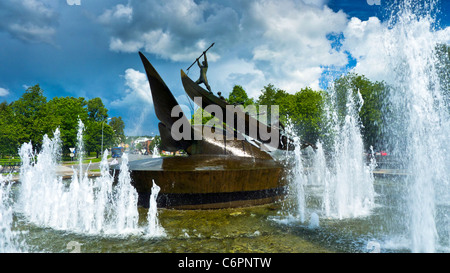 A monument fountain to Whaling, Sandefjord, Norway Stock Photo