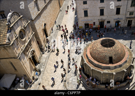 Onofrio's fountain,Main Street,Placa,Dubrovnik,Old Town,City,Croatia, Stock Photo