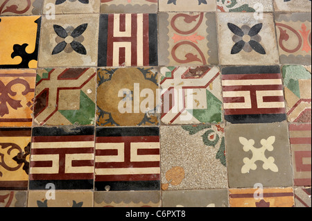 Old Morroccan Tiles Raes on Wategos Byron Bay Australia Stock Photo