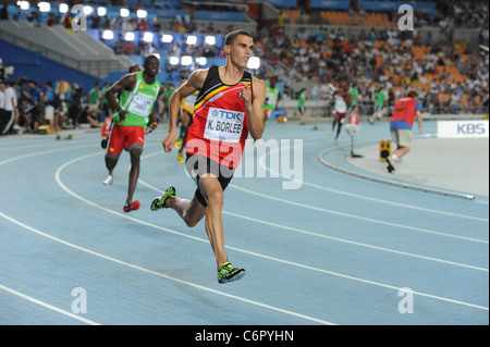 Kevin Borlee (BEL) performing for the 13th IAAF World Championships in Athletics. Stock Photo