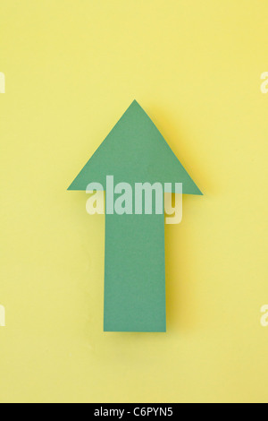 Green Arrow pointing up Stock Photo