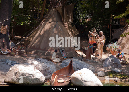 Indians at Disneyland Amusement Park in California USA Stock Photo