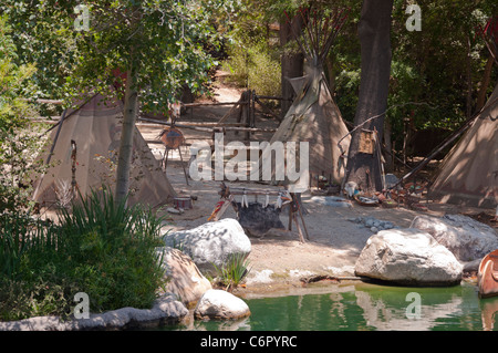 Indians at Disneyland Amusement Park in California USA Stock Photo