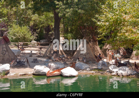 Indians at Disneyland Amusement Park in California USA Stock Photo