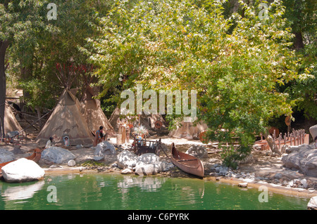 Indians at Disneyland Amusement Park in California USA Stock Photo