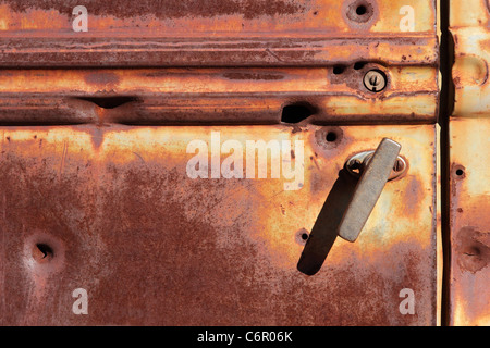 Rusty door of an old pickup truck Stock Photo