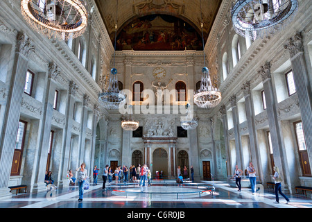 The Citizens' hall in the Royal Palace on Dam Square in Amsterdam Stock Photo