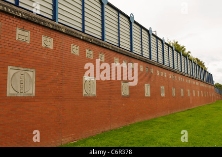 Part of one of the Belfast 'Peace Walls' Stock Photo