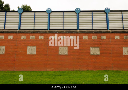 Part of one of the Belfast 'Peace Walls' Stock Photo