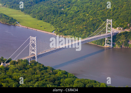 Bear Mountain Suspension Bridge Across The Hudson River In New York 