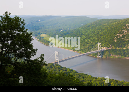 Bear Mountain Suspension Bridge across the Hudson River in New York ...