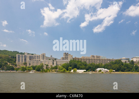 West Point Military Academy on the Hudson River in New York State Stock Photo