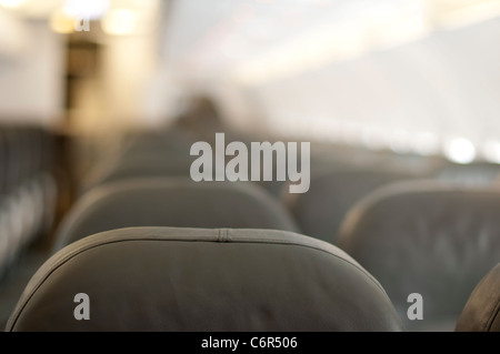 Inside an empty plane. Horizontal image Stock Photo