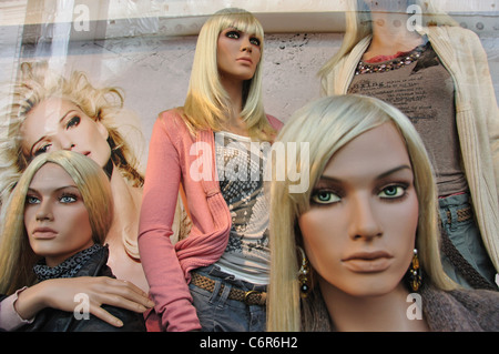 Window dummies in fashion shop, Regent Street, West End, City of Westminster, London, Greater London, England, United Kingdom Stock Photo