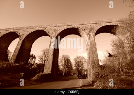 Hookhills Viaduct, near Broadsands Beach, Churston Ferrers in Devon Stock Photo