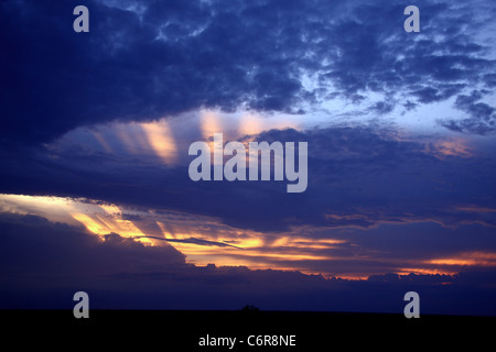 Moody sky at dusk Stock Photo