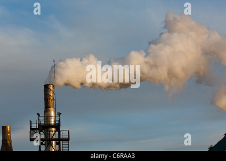 Dirty smoke on the sky, ecology problems Stock Photo