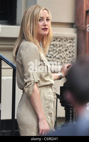 Kate Hudson, filming on the set of new movie 'Something Borrowed'. New York City, USA - 03.06.10 Stock Photo