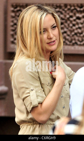 Kate Hudson, filming on the set of new movie 'Something Borrowed'. New York City, USA - 03.06.10 Stock Photo