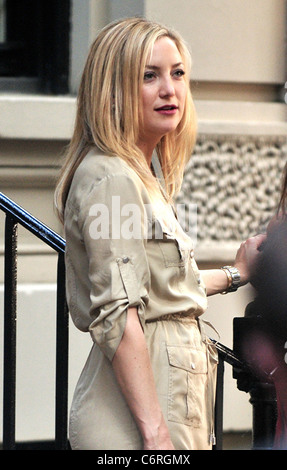 Kate Hudson, filming on the set of new movie 'Something Borrowed'. New York City, USA - 03.06.10 Stock Photo