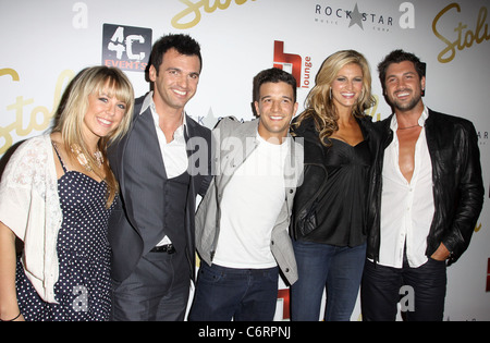 Chelsie Hightower, Tony Dovolani, Mark Ballas, Erin Andrews, Maksim Chmerkovskiy Birthday party for Derek Hough and Mark Ballas Stock Photo