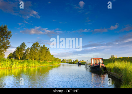 Narrowboat on the Great Ouse Stock Photo