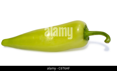 Green pepper isolated on white background Stock Photo