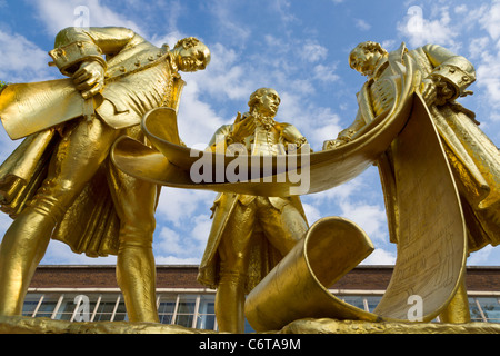 Statues of Matthew Boulton, James Watt and William Murdoch Stock Photo
