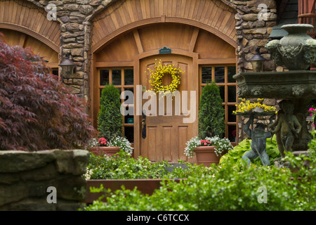 Landoll's Mohican Castle the stone house with beautiful landscape in ...