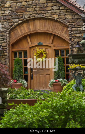 Landoll's Mohican Castle the stone house with beautiful landscape in ...