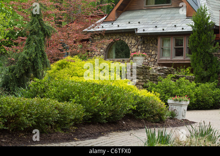 Landoll's Mohican Castle the stone house with beautiful landscape in ...