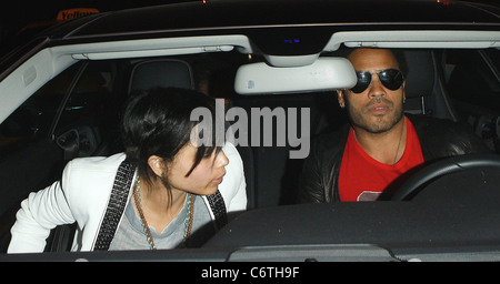 Lenny Kravitz arriving with girlfriend Celebrities outside Las Palmas club in Hollywood. Los Angeles, California - 06.06.10 Stock Photo