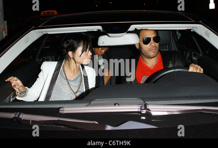 Lenny Kravitz arriving with girlfriend Celebrities outside Las Palmas club in Hollywood. Los Angeles, California - 06.06.10 Stock Photo