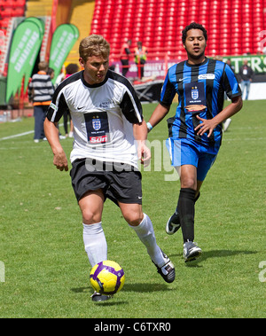 Jeff Brazier and Devon Anderson 2010 Soccer Six tournament at Charlton Athletic Football Club London, England - 31.05.10 Stock Photo