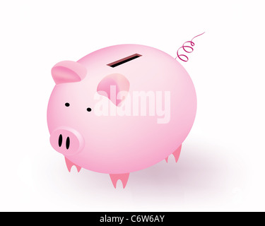 Piggy bank on a white background. Stock Photo