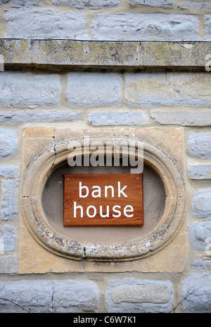 Name plate on a house in an English village UK Stock Photo