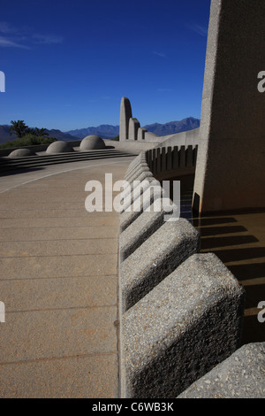 The Taal monument, on Paarl rock, is one of the most famous Afrikaans Monuments and dedicated to the Afrikaans language. Stock Photo