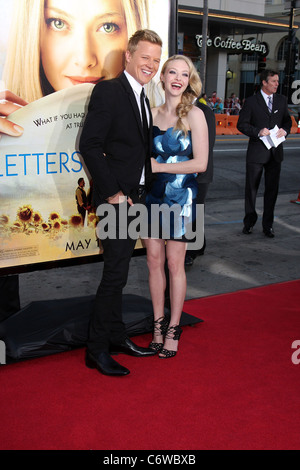 Chris Egan and Amanda Seyfried The premiere of 'Letters To Juliet' held at Grauman's Chinese Theatre - Arrivals Hollywood, Stock Photo