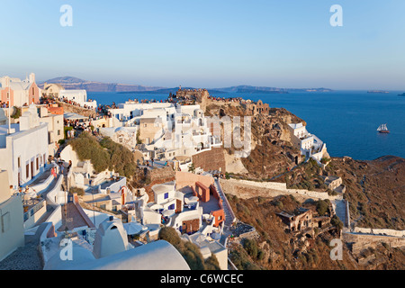 Village of Oia (La), Santorini (Thira), Cyclades Islands, Aegean Sea, Greece, Europe Stock Photo