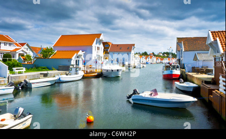 Inner harbour, Skudeneshavn, Rogaland, Norway Stock Photo